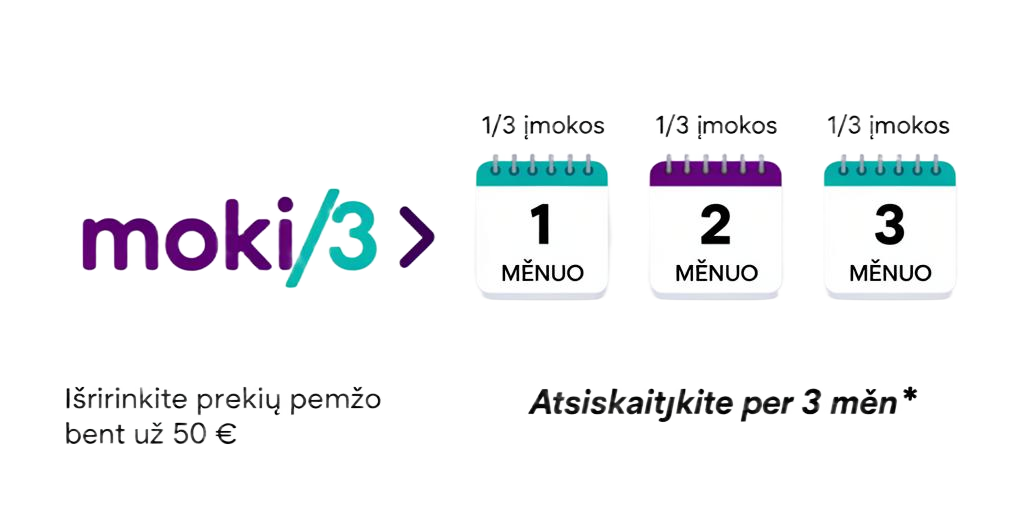 Moki3 – mokėk per 3 mėnesius